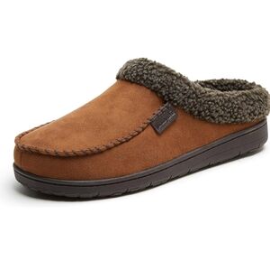 🍂Dearfoams Chestnut Brown Mens Indoor/Outdoor Memory Foam Slippers - XL (13-14)